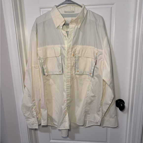 Bill Dance button up, long sleeve fishing shirt off white men's size x-large - Picture 2 of 10